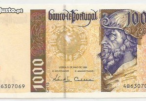 Espadim - Nota de 1.000$00 de 1998 - Nova