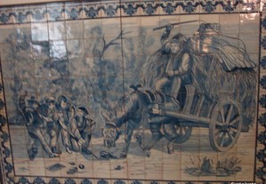 Painel de azulejos antigo de grandes dimensões