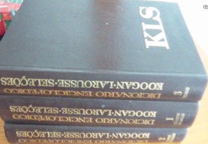 Dicionário Enciclopédico - Koogan Larousse Selecções KLS 3 volumes