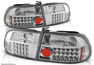 Farolins Traseiros em LED LED HONDA CIVIC 2 E 4 PORTAS de 92-95 FUNDO CRISTAL