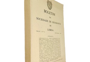 Boletim da Sociedade de Geografia de Lisboa (Série 101.ª - N.º 7-12 - Julho-Dezembro 1983)