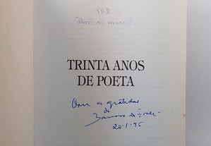 POESIA Barroso da Fonte // Trinta Anos de Poeta 1995 Dedicatória