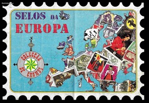 Caderneta Selos da Europa completa com 300 cromos em selos