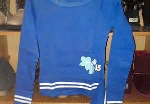 camisola desportiva em algodão azul, com nº 15