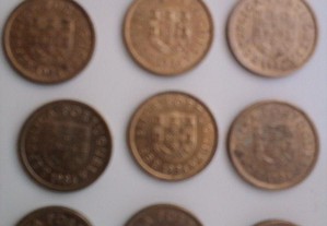 Lote moedas modulo maior 1 escudo 1986