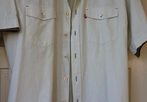 Camisa manga curta 100% algodão fabrico português
