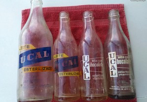 garrafas antigas de Leite UCAL