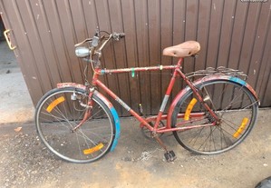 Bicicleta pasteleira com mudanças para restauro