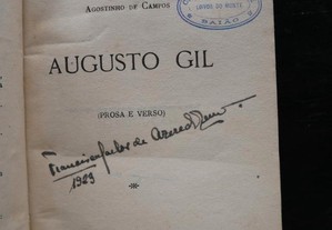 Antologia Portuguêsa. Augusto Gil. 1 Ed 1923