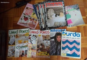11 Revistas de Crochet, Tricot e Ponto Cruz