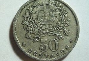 Moedas Portugal-50 Centavos 1931 MBC