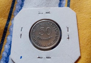Moeda 50 centavos Angola 1950