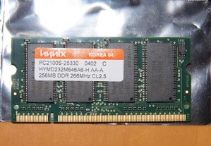 Memória Hynix DDR 256MB sodimm