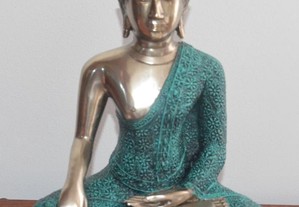 Buda Sentado Estatueta em liga metálica