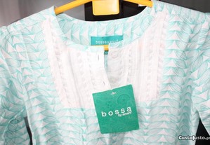 Blusa verde água e branca nova c etiqueta BOSSA BY Amarti tamanho 6 A