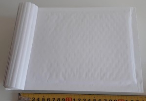 10 Saquetas Papel Branco Envelopes Almofadados Boa Bolha 22x15cm Novos