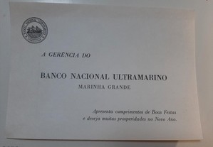 Cartão do Banco Nacional Ultramarino Marinha Gran