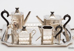 Serviço de chá e café em Prata portuguesa antiga
