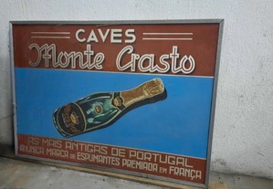 Quadro publicitário antigo - Caves Monte Crasto