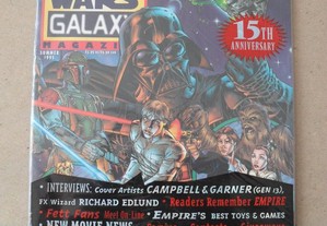 Star Wars Galaxy magazine 4 Topps Comics 1995 Selada com Trading Cards Poster Empire