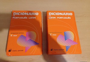 Lote de dois dicionários português-latim e latim-português