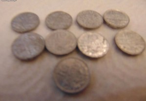 8 Moedas de 10 Centavos (alumínio) 1971-1979