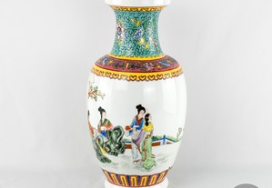 Jarrão porcelana da China, com caracteres chineses, CIRCA 1960
