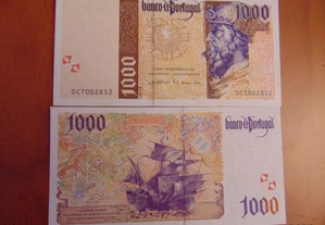 Nota de 1000$00,Ch 13 , Pedro Álvares Cabral ano 2000