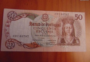 Nota 50$00; chapa 9; Infanta Dona Maria 1980