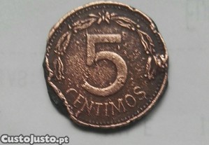 Moeda 5 Cêntimos com Defeito 1974