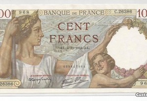 Espadim - Nota de 100 Francos de 1941 - França 968