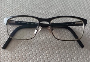 Armadura de óculos, pretos, Lacoste