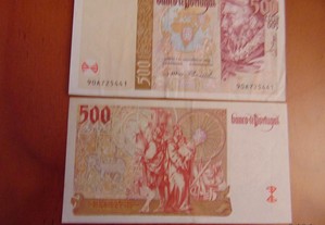 Nota de 500$00,Chapa 12; João de Barros 2000