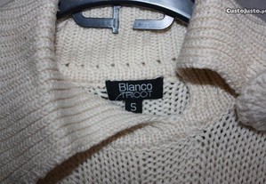 Vestido de lã acrílico cor de champagne BLANCO T S