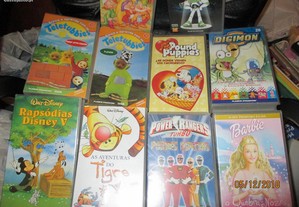 10 Cassetes VHS - desenhos animados