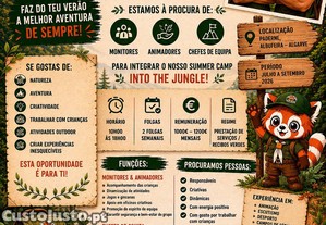Animadores e Monitores - SUMMER CAMP - Into the Jungle