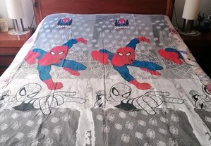 Capa de edredão e fronha em algodão para cama de solteiro, do Spiderman