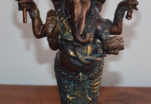 Estatueta Ganesh Peça em liga metálica