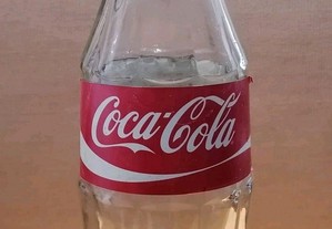 Garrafa gigante com publicidade da Coca Cola em vidro e com 50 cm de altura