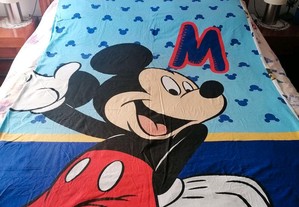 Capa de edredão quentinha com fronha para cama de solteiro, do Mickey