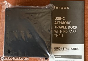 Targus USB-C Travel Dock Hub Multiportas com Power Pass-Through USB-C