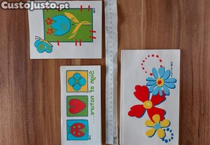 Desenhos flores - decalque em tecido