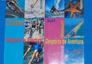 Desporto de Aventura ilustrados Surf e Ciclismo
