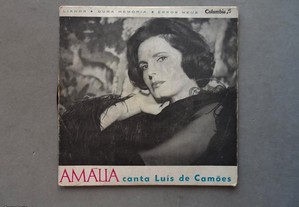 Disco vinil single - Amália Rodrigues - Amália canta Luís de Camões