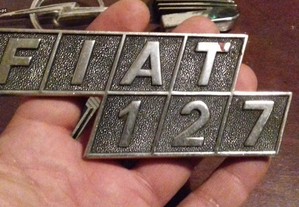 Fiat 127 simbolo/placa traseira, metal, original