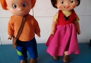 Heidi e Pedro - bonecos antigos