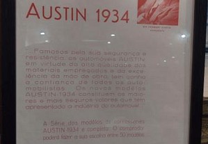 O Austin -1934 Quadro com Publicidade
