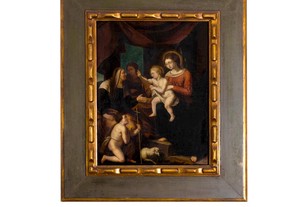 Pintura João Batista Arte Sacra século XVIII