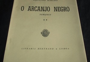 Livro O Arcanjo Negro Aquilino Ribeiro 1960