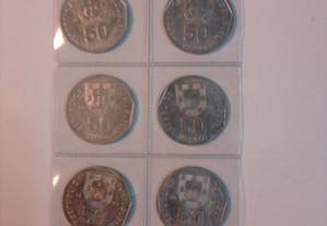 Colecção de moedas de 50 escudos MBC